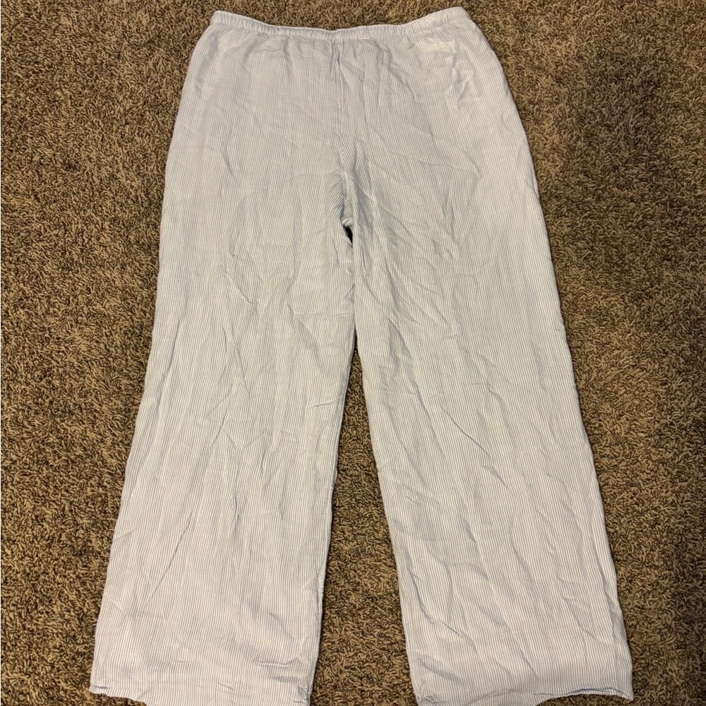 Hollister Blue and Linen White Striped Pants